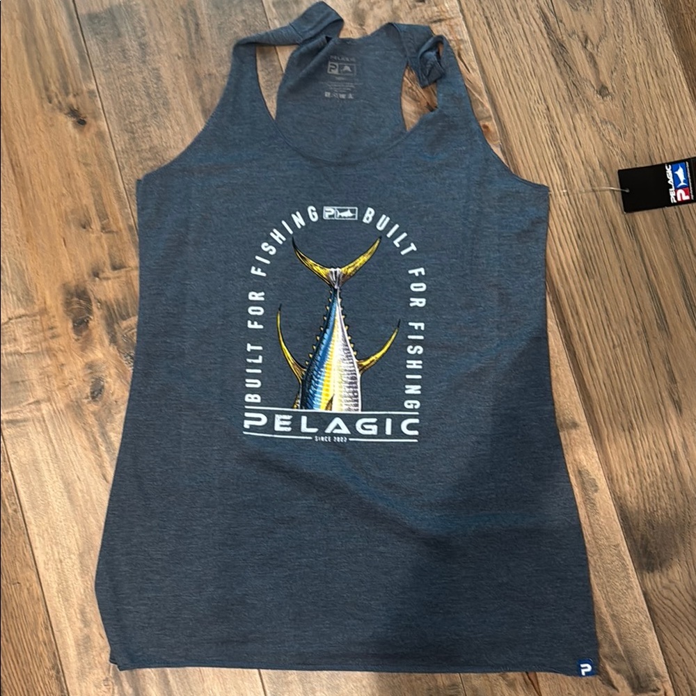Pelagic Blue Graphic Tank Top